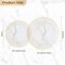 100PCS Clear Plastic Plate, Disposable Party Plates with 50 Dinner Plates and 50 Dessert Plates, Plastic Plates for Party(Clear Gold)